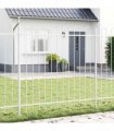 vidaXL Garden Fence 4 pcs Grey 6.8 x 0.6 m Powder-coated Steel