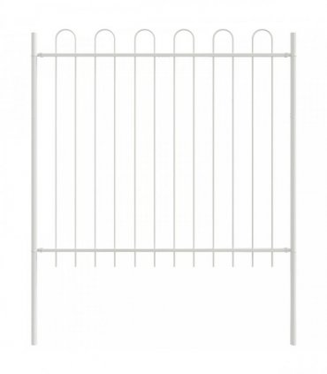 vidaXL Garden Fence 4 pcs Grey 6.8 x 0.6 m Powder-coated Steel