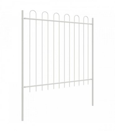vidaXL Garden Fence 4 pcs Grey 6.8 x 0.6 m Powder-coated Steel
