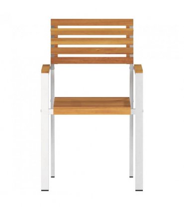 vidaXL Garden Chair 6 pcs Oil Natural Solid Acacia Wood