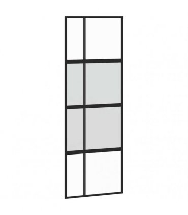 vidaXL Sliding Door with Hardware Set 76x205 cm Tempered Glass&Aluminium
