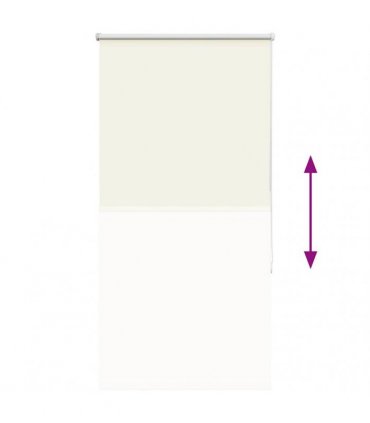 vidaXL Roller Blind Blackout Off White 85x130 cm Fabric Width 80.7 cm Polyester