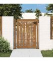vidaXL Garden Gate 100x125 cm Corten Steel Bamboo Design