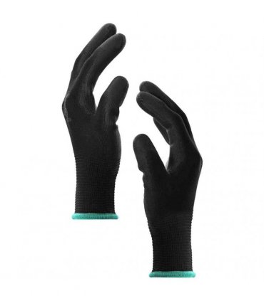 vidaXL Work Gloves 24 pcs Black 11 / XXL Polyester