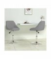 vidaXL Swivel Dining Chairs 2 pcs Light Grey Velvet