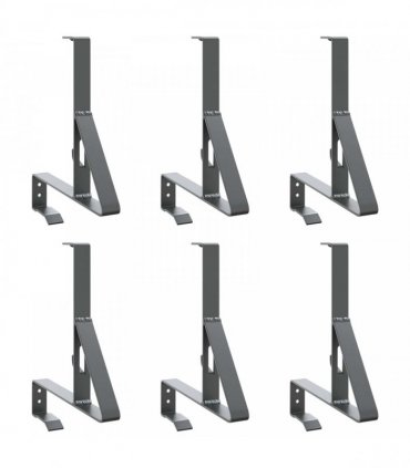 vidaXL Snow Guard Support 6 pcs Anthracite 29.5 x 3 x 34.5 cm Steel