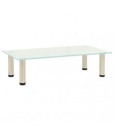 vidaXL TV Stand Frosted 60x35x17 cm Tempered Glass