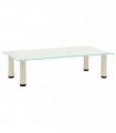 vidaXL TV Stand Frosted 60x35x17 cm Tempered Glass