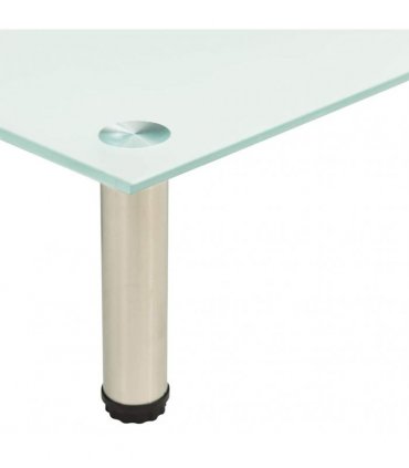 vidaXL TV Stand Frosted 60x35x17 cm Tempered Glass