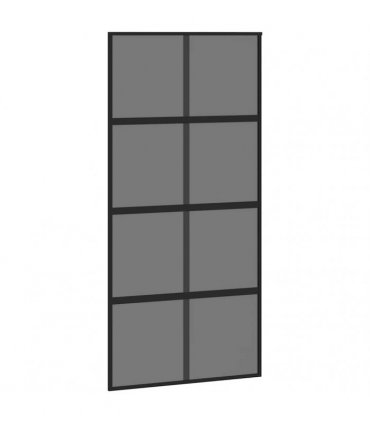vidaXL Sliding Door with Hardware Set 102.5x205 cm Tempered Glass and Aluminium