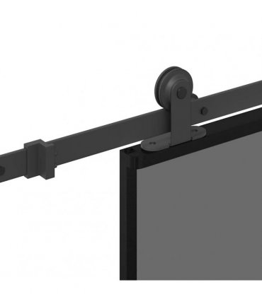 vidaXL Sliding Door with Hardware Set 102.5x205 cm Tempered Glass and Aluminium