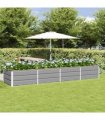 vidaXL Planter Light Grey 320 x 80 x 45 cm Steel
