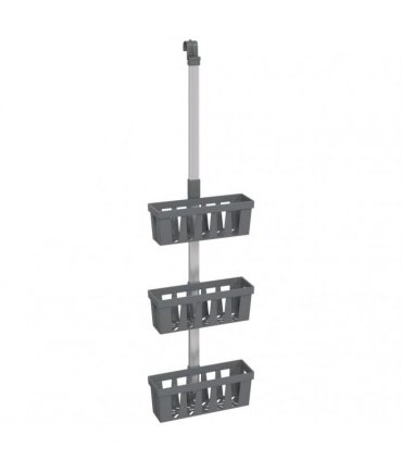vidaXL Shower Hanger Shelf 30x15x(67-105) cm Aluminium