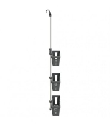 vidaXL Shower Hanger Shelf 30x15x(67-105) cm Aluminium