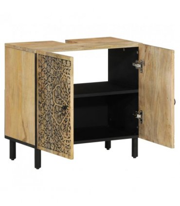 vidaXL Bathroom Sink Cabinet 62x33x58 cm Solid Wood Mango