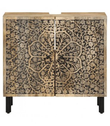 vidaXL Bathroom Sink Cabinet 62x33x58 cm Solid Wood Mango