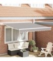vidaXL Awning Retractable Light Grey 300 x 250 x 165 cm Polyester