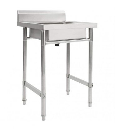 vidaXL Kitchen Sink Single Basin Stainless Steel