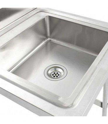 vidaXL Kitchen Sink Single Basin Stainless Steel