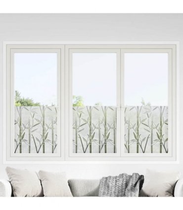 vidaXL Window Films 4 pcs Frosted Bamboo Pattern PVC