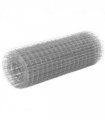 vidaXL Chicken Wire Fence Steel with PVC Coating 25x0.5 m Grey