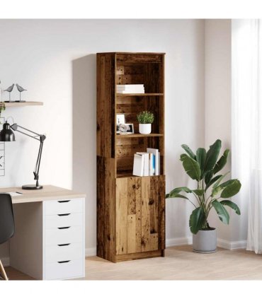 vidaXL Highboard Old Wood 50x35x180 cm Engineered Wood