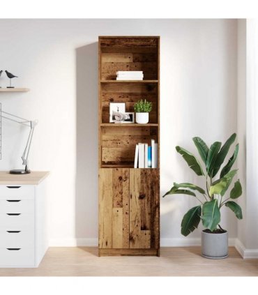 vidaXL Highboard Old Wood 50x35x180 cm Engineered Wood
