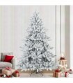 vidaXL Artificial Hinged Christmas Tree Snow Flocked White 240 cm
