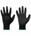 vidaXL Work Gloves 12 pcs Black 11 / XXL Polyester