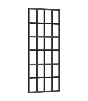 vidaXL Sliding Door with Hardware Set Black 76x205 cm ESG Glass