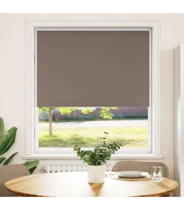 vidaXL Roller Blind Blackout Coffee 95x130 cm Fabric Width 90.7 cm Polyester