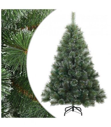 vidaXL Artificial Hinged Christmas Tree Snow Flocked Green 150 cm