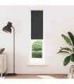 vidaXL Roller Blind Blackout Black 40x210 cm Fabric Width 35.7 cm Polyester