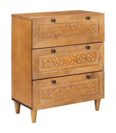 vidaXL Sideboard 2 pcs Brown 60 x 33 x 75 cm Solid mango wood