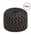 vidaXL Boat Rope Black 8 mm 50 m Polypropylene