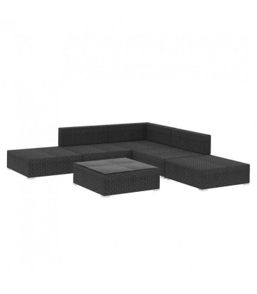 vidaXL Garden Sofa Set | Black