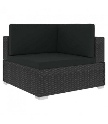 vidaXL Garden Sofa Set | Black