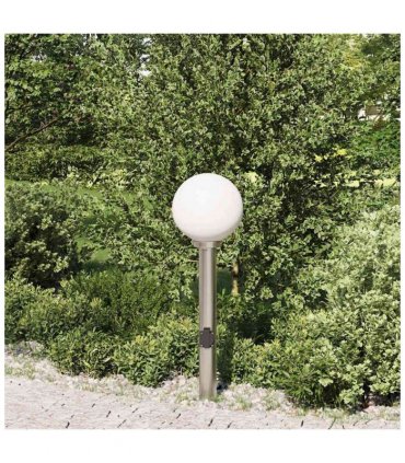vidaXL Bollard Light with Outlet 80 cm Stainless Steel IP44