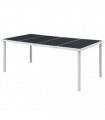 vidaXL Garden Table 190x90x74 cm Black Steel