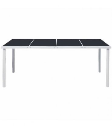 vidaXL Garden Table 190x90x74 cm Black Steel