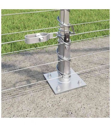 vidaXL Welded Wire Fence with Concrete Base 50 x 1.5 m Silver Mesh