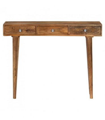 vidaXL Console Table Solid Mango Wood 102x30x79 cm