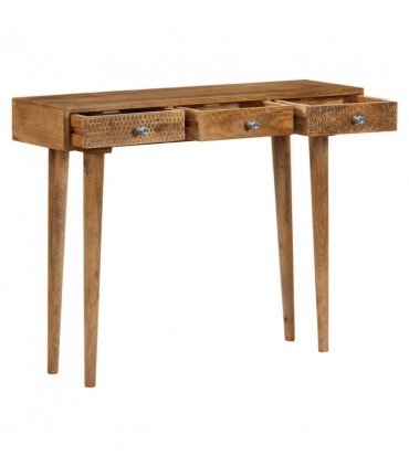 vidaXL Console Table Solid Mango Wood 102x30x79 cm