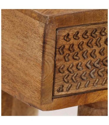 vidaXL Console Table Solid Mango Wood 102x30x79 cm
