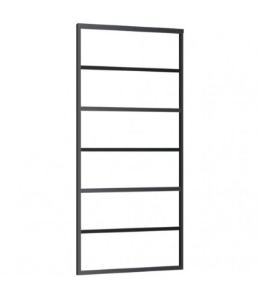 vidaXL Sliding Door with Hardware Set 90x205 cm ESG Glass&Aluminium