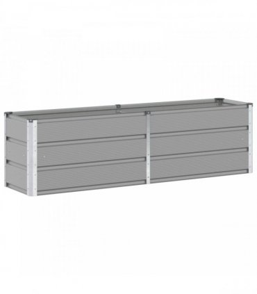 vidaXL Planter Light Grey 160 x 40 x 45 cm Steel