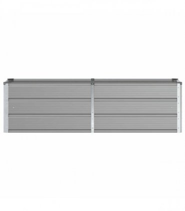 vidaXL Planter Light Grey 160 x 40 x 45 cm Steel