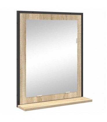 vidaXL Bathroom Furniture Set with Shelf 3 pcs Brown Engineered wood