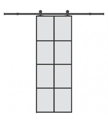 vidaXL Sliding Door with Hardware Set 76x205 cm ESG Glass&Aluminium