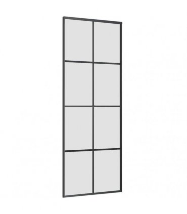 vidaXL Sliding Door with Hardware Set 76x205 cm ESG Glass&Aluminium